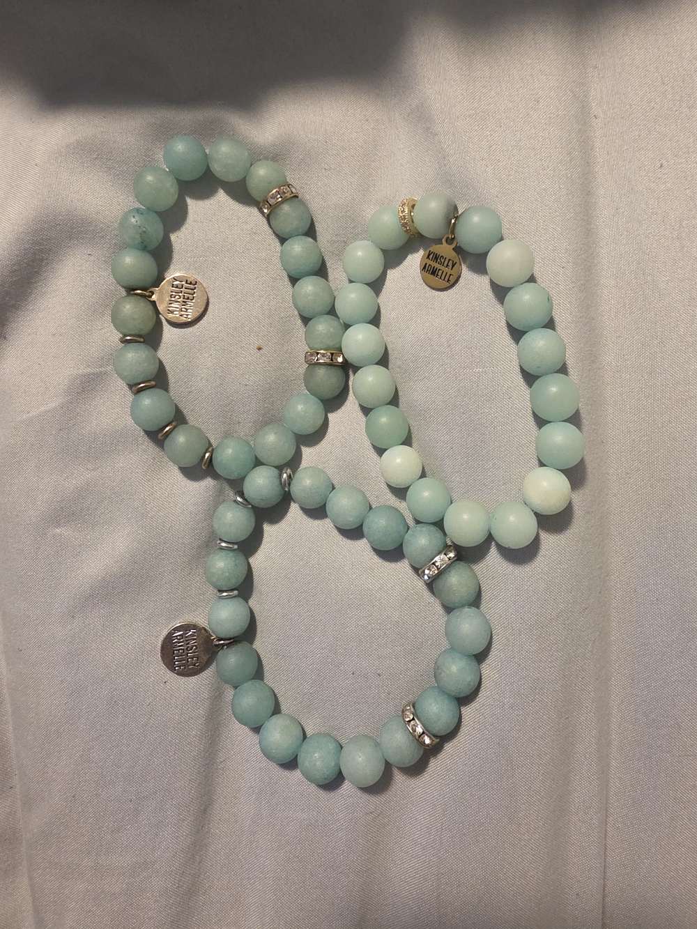 Kinsley Armelle Light Mint Amazonite Beaded Stretch Bracelet